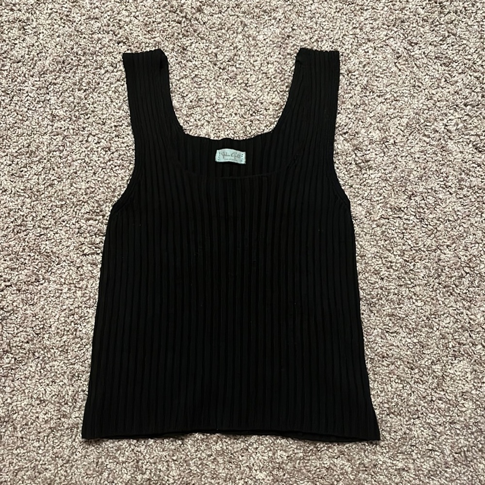 black sweater tank, pacsun, size small